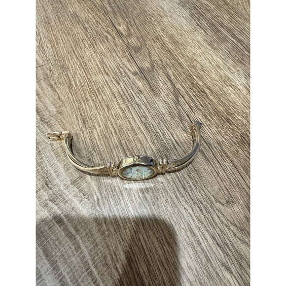 Armitron Women 75-5325Gp Fashion Pave Gold Tone Oval Quartz Analog 19mm Watch 7" - Picture 3 of 4